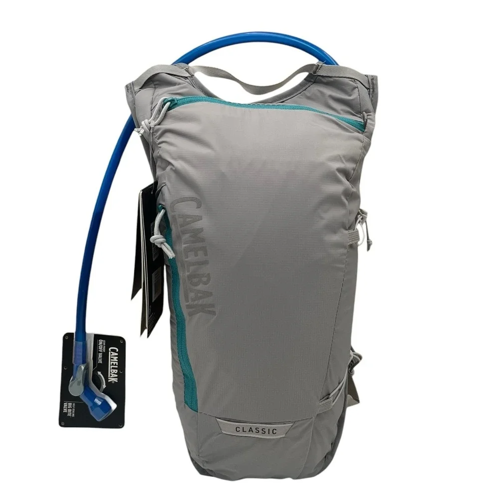 CamelBak Classic Light Bike Cycling Hydration Pack 70oz 2L Gray Aqua